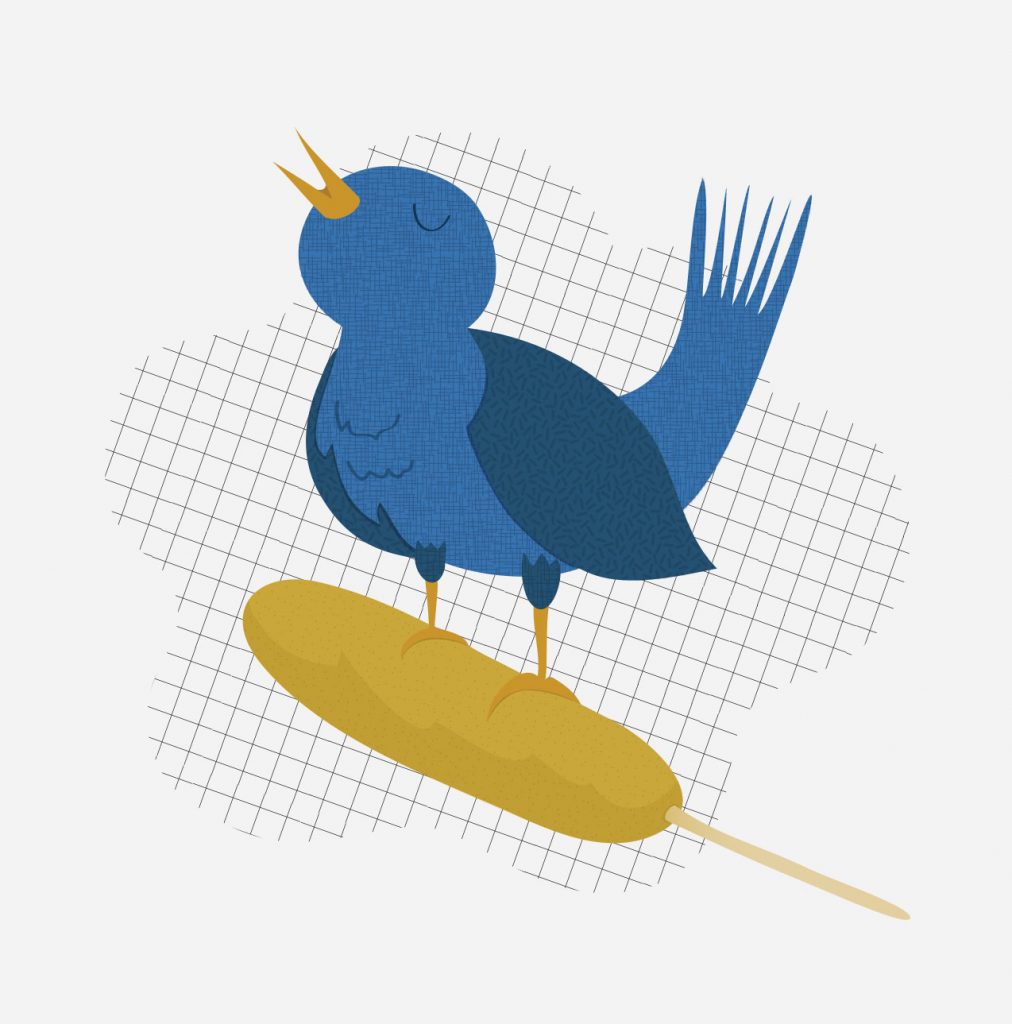 Feathered Friends chirp illustration