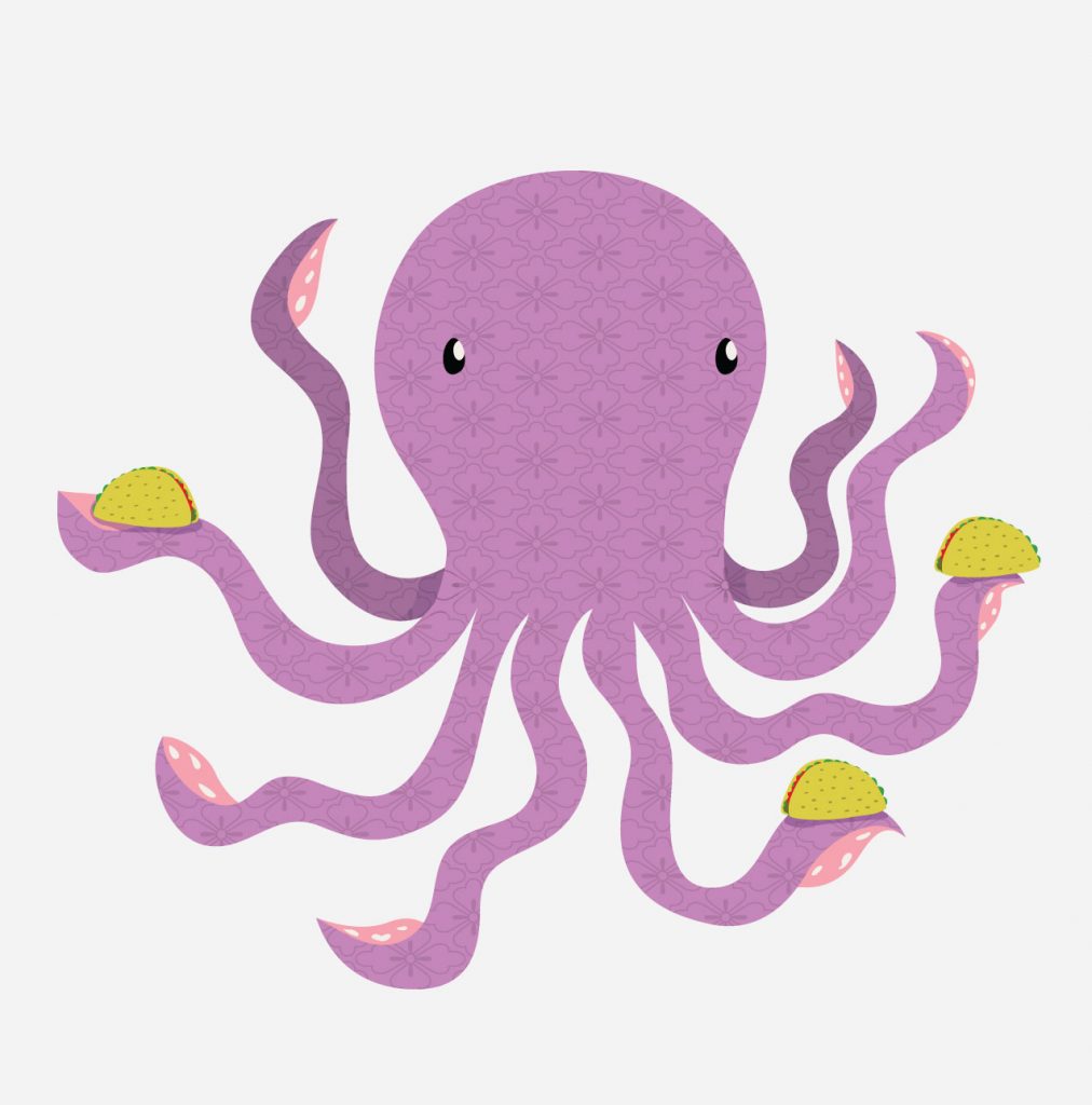 Feathered Friends octopus illustration