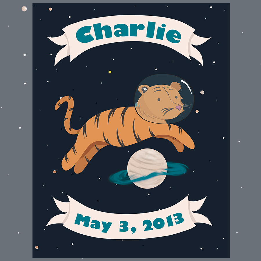 Twins tiger illustration
